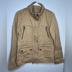 Aeropostale utility, cargo jacket. Size small. Floral pin stripe inside. Zip.